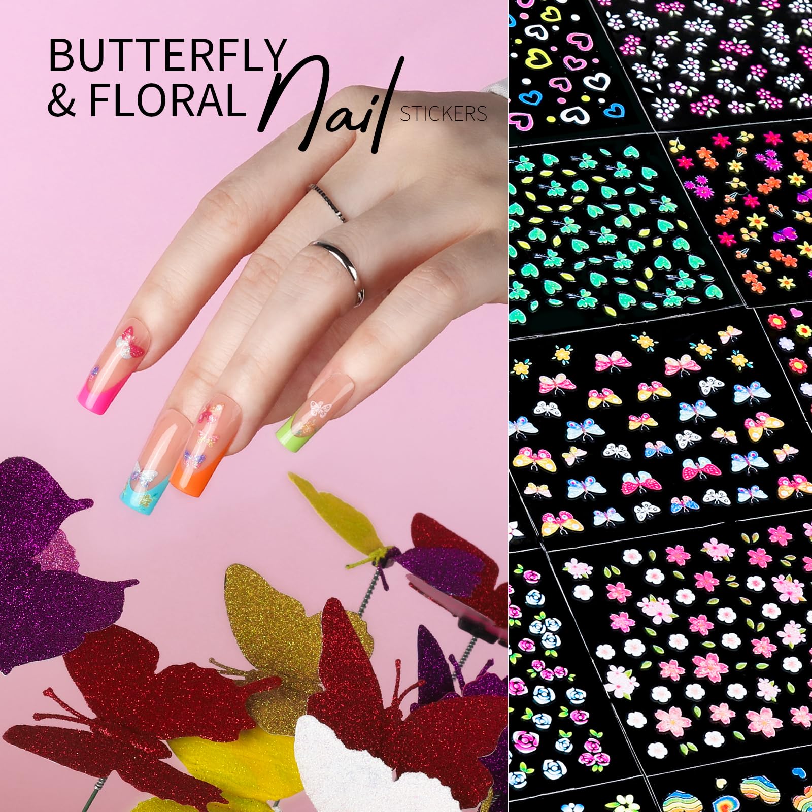 Teenitor bowknot star cross decals for versatile nail design