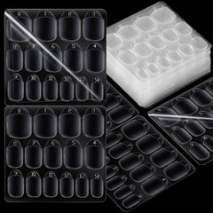 Teenitor adhesive tabs pack with 15 sizes for quick glue-free nail wear.
