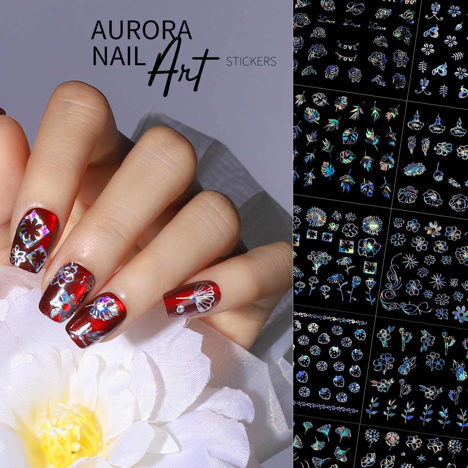 Teenitor Aurora nail stickers lace dots for delicate details