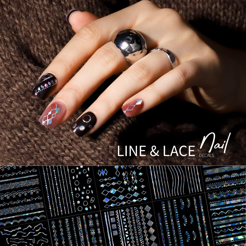 Teenitor Aurora nail stickers moon and heart for celestial accents