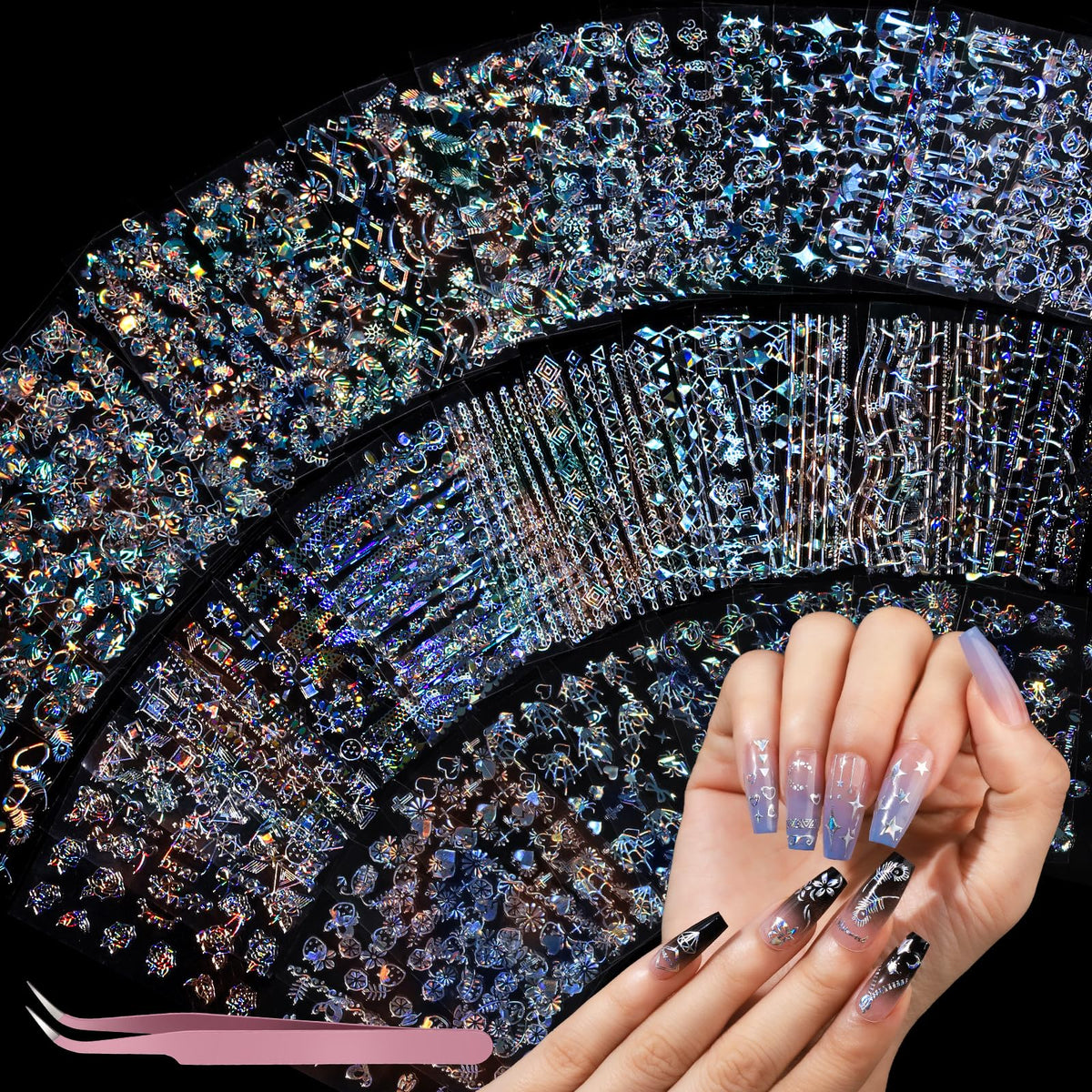 Teenitor Aurora nail stickers star design for a shimmering manicure