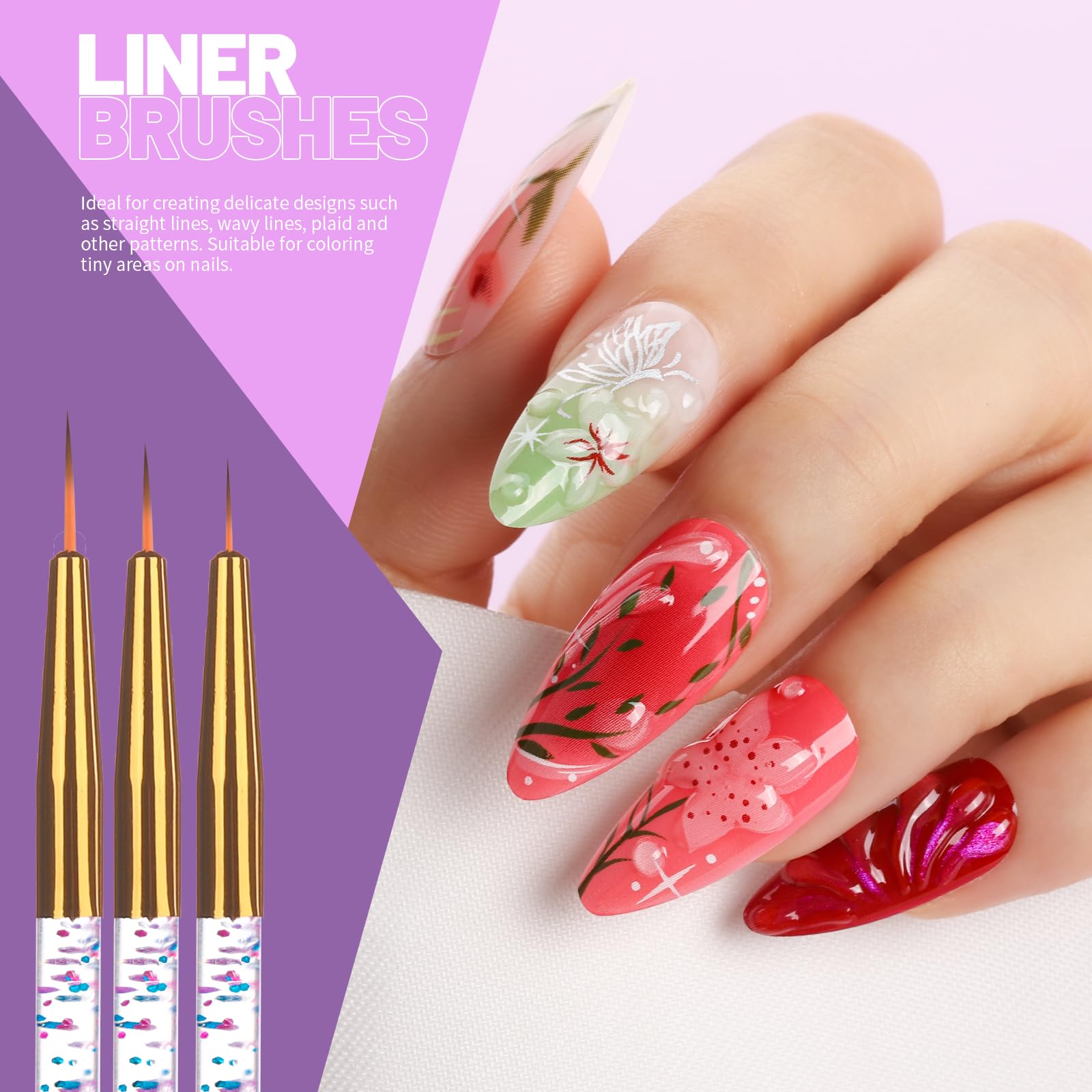 Teenitor five-dotting tools with varying tips for intricate accents.