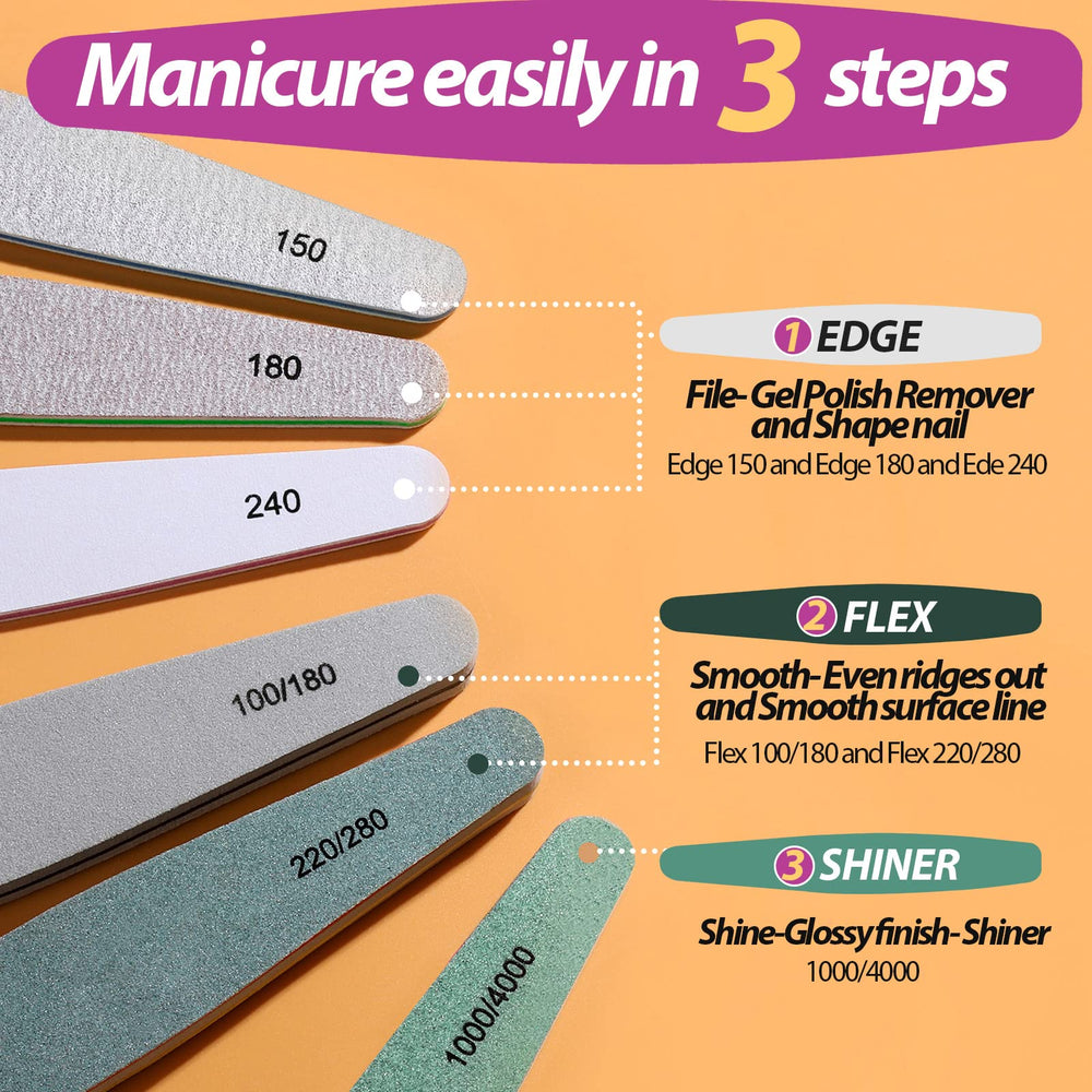 Teenitor emery board collection for smooth finishes on natural nails