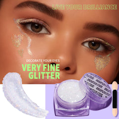 Teenitor butterflies and hearts glitter creates whimsical accents for playful party makeup.