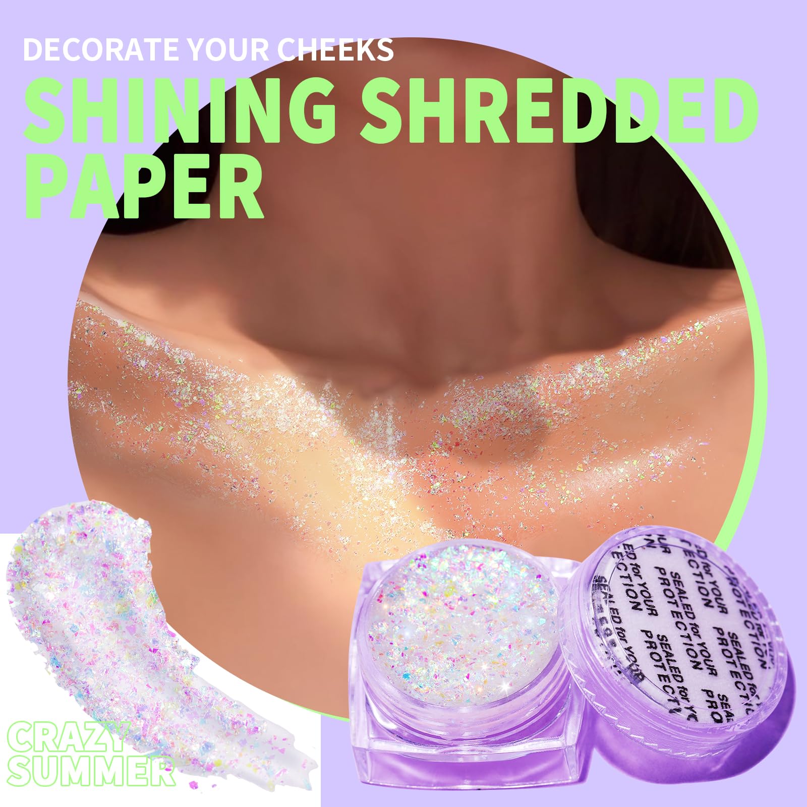 Teenitor four-angle star glitter reflects light for lively nightlife looks.