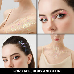 Teenitor glitter gel applied quickly with brush during makeup session.