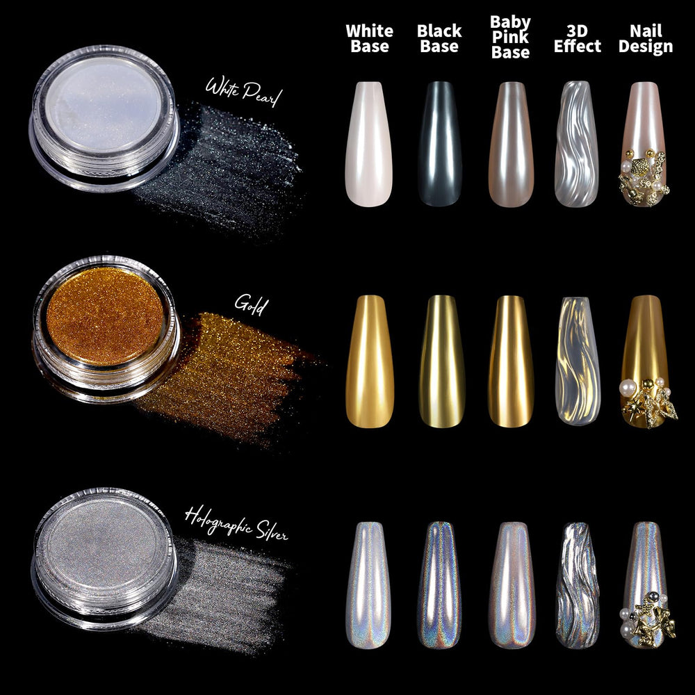 Teenitor gold chrome powder adds luxurious metallic shine