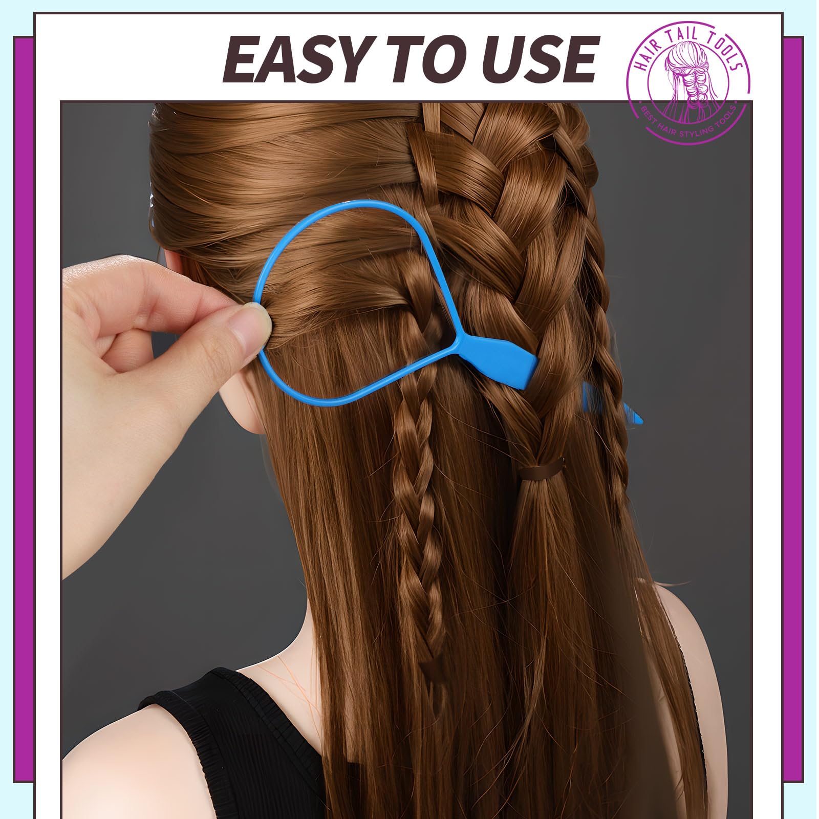 Teenitor large-loop design eases passing thick hair for braids.
