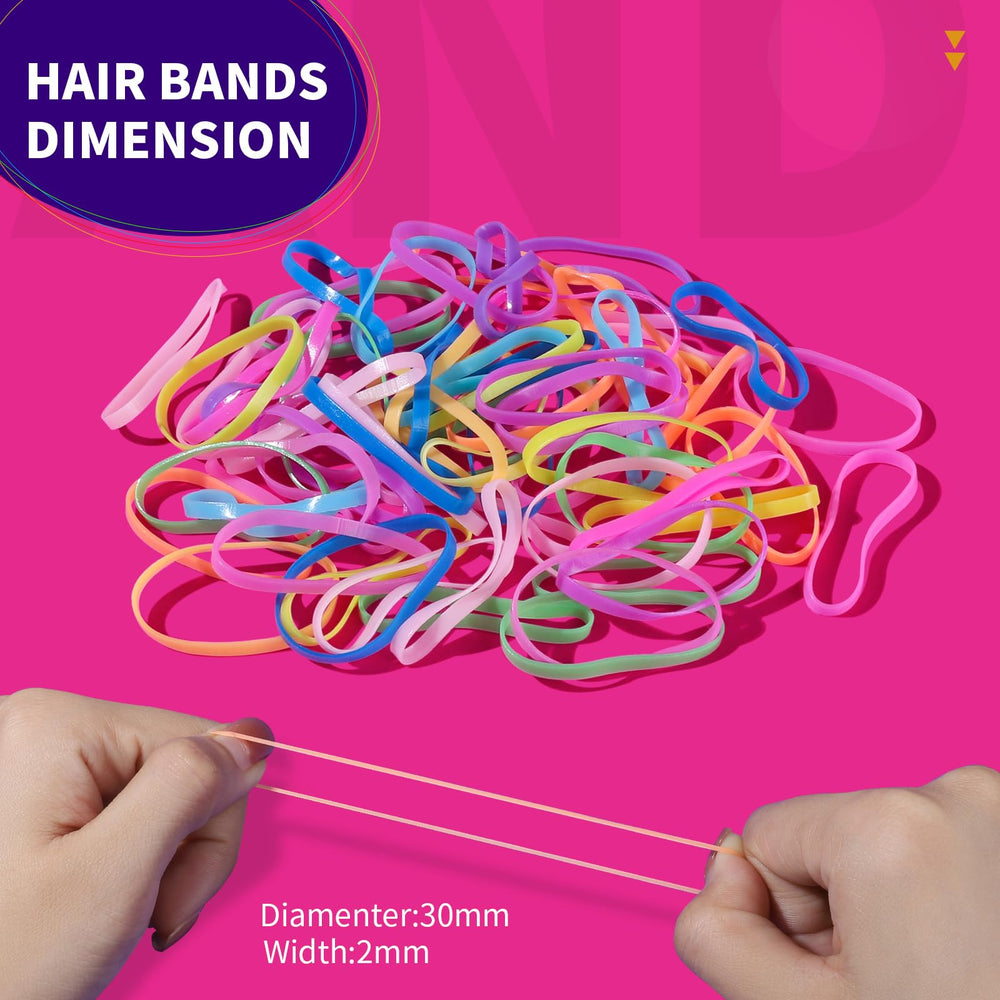 Teenitor multi-color hair rubber bands provide versatile styling options.