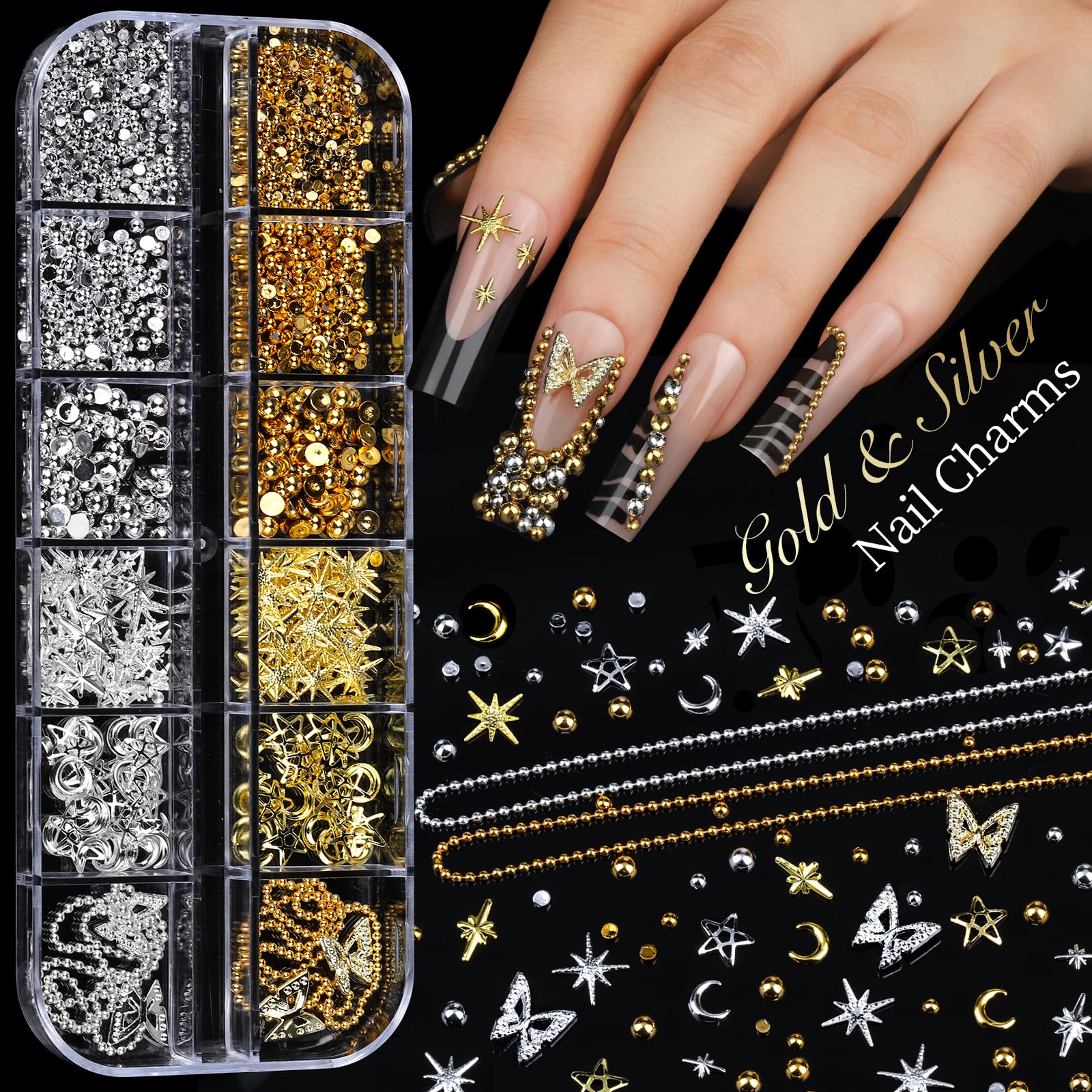 Teenitor nail art stickers sheets add decorative options to enhance designs.