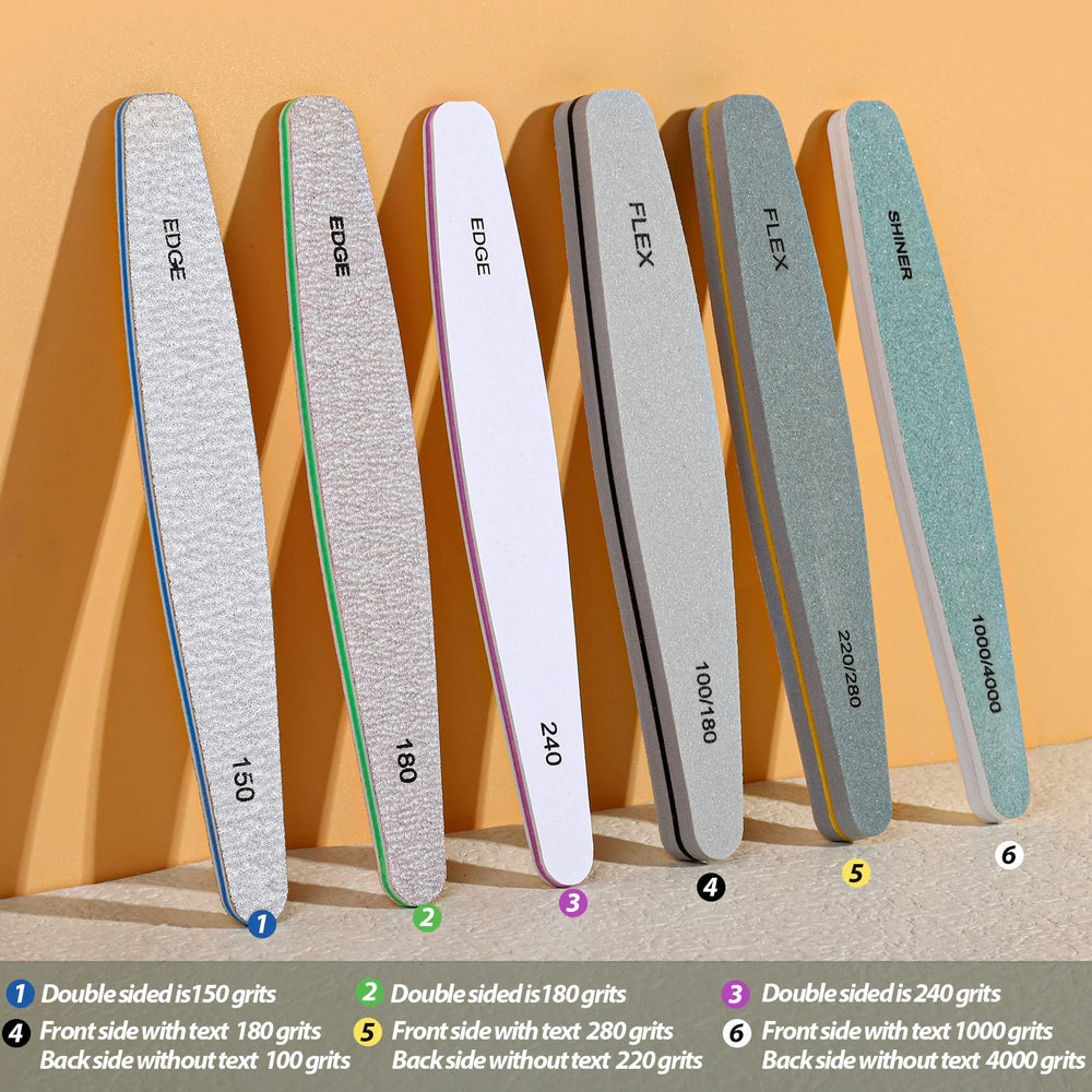Teenitor nail files for acrylic and gel prep and top coat readiness