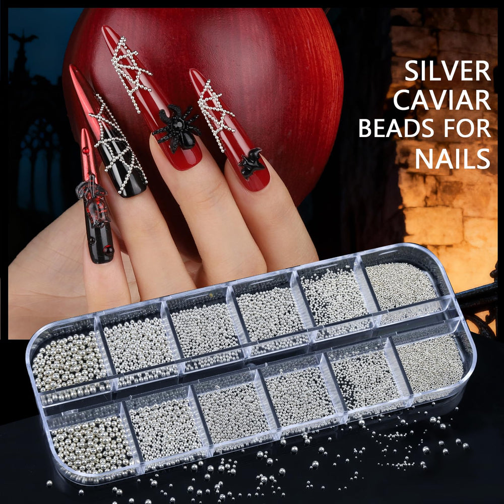 Teenitor nail gems caviar beads for precise detailing in art