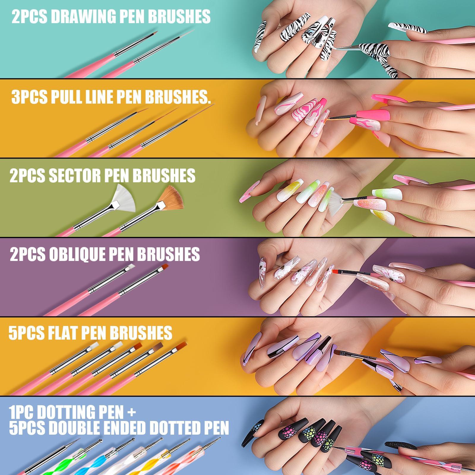 Teenitor gold nail stickers and gems add luxe details