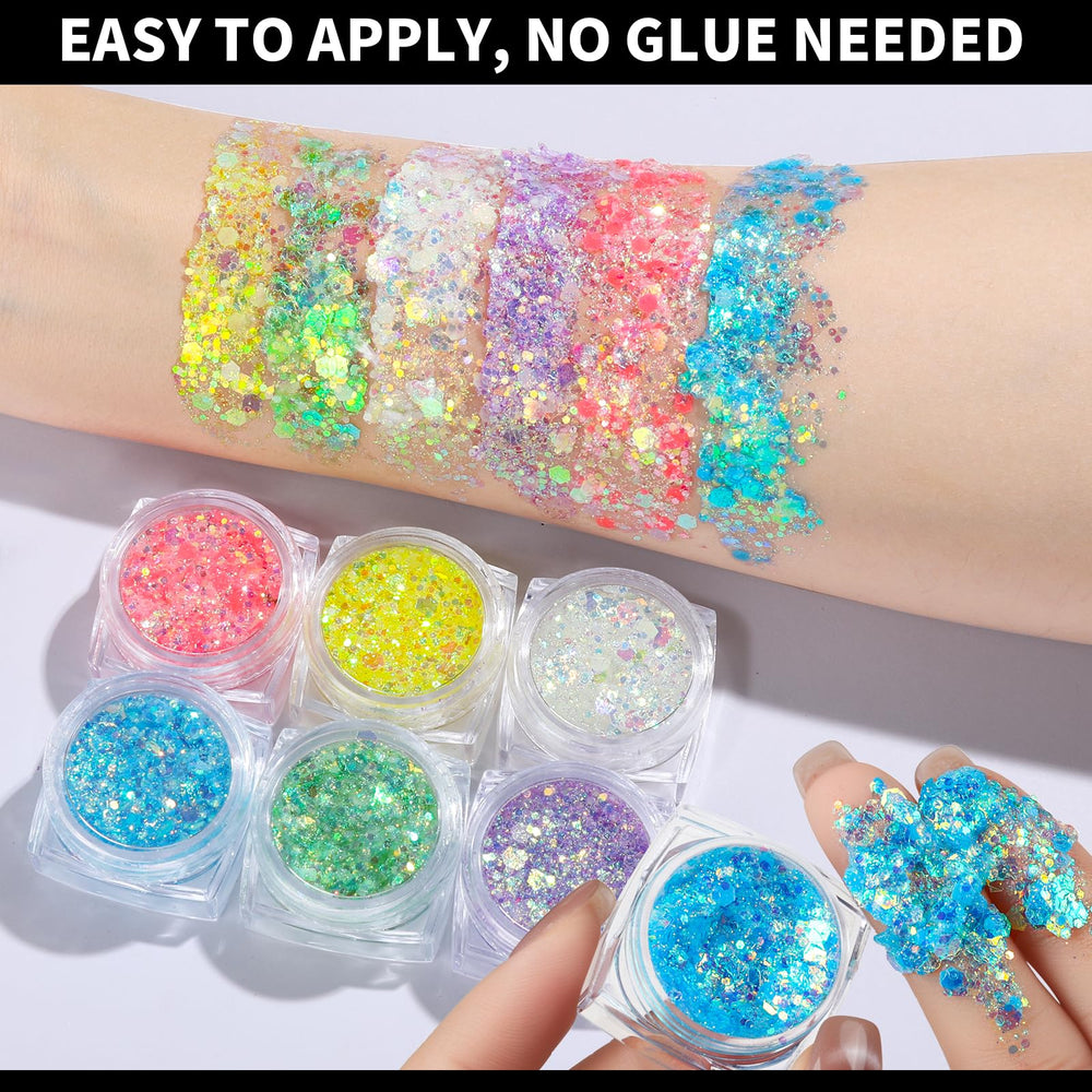Teenitor portable 5 g glitter gel tub for travel touch ups.