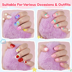 Teenitor premium acrylic kids nails lightweight and long-lasting