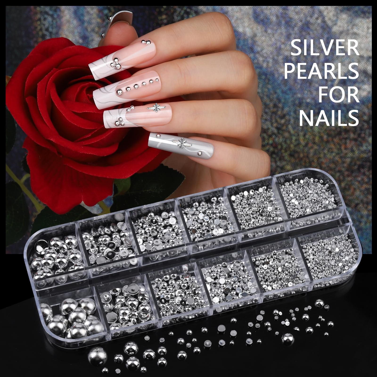 Teenitor silver rhinestones in eight shapes for eye catching accents