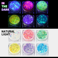 Teenitor six-color glitter gel on face for bold party makeup.