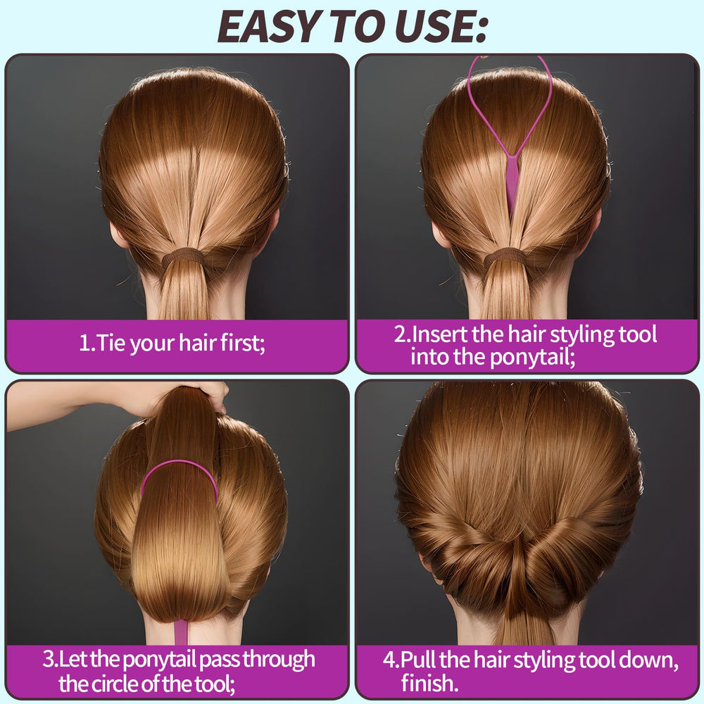 Teenitor twin-pair tail tools in blue and purple for versatile looks.