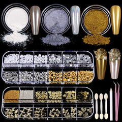 Teenitor white pearl chrome powder for a smooth mermaid chrome finish