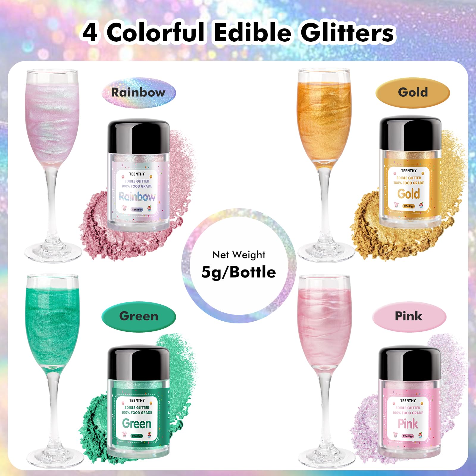 TEENTHY festive-pack glitter set ideal for holidays and parties.