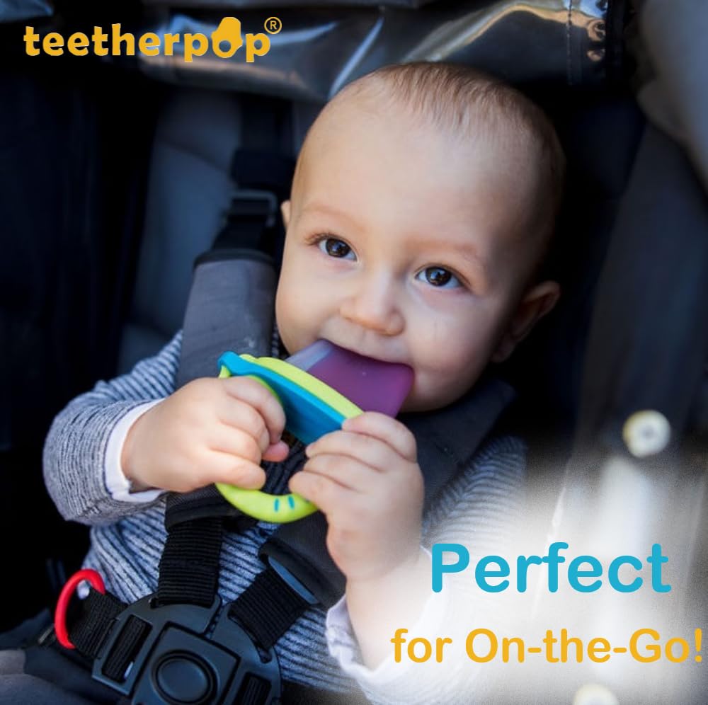 Teetherpop made in USA silicone, BPA-free and safe for babies.
