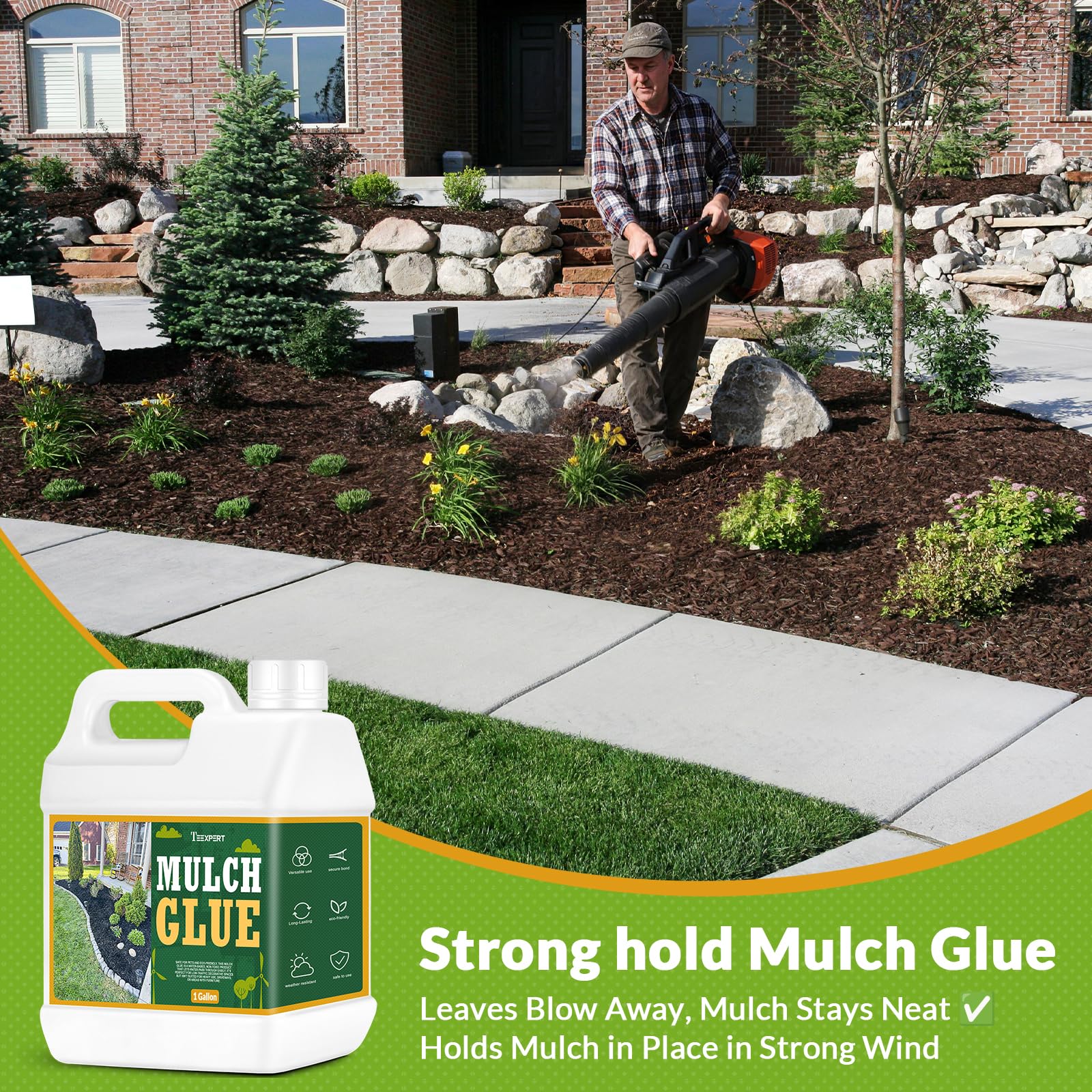 Teexpert glue application spray simplifies securing landscape materials