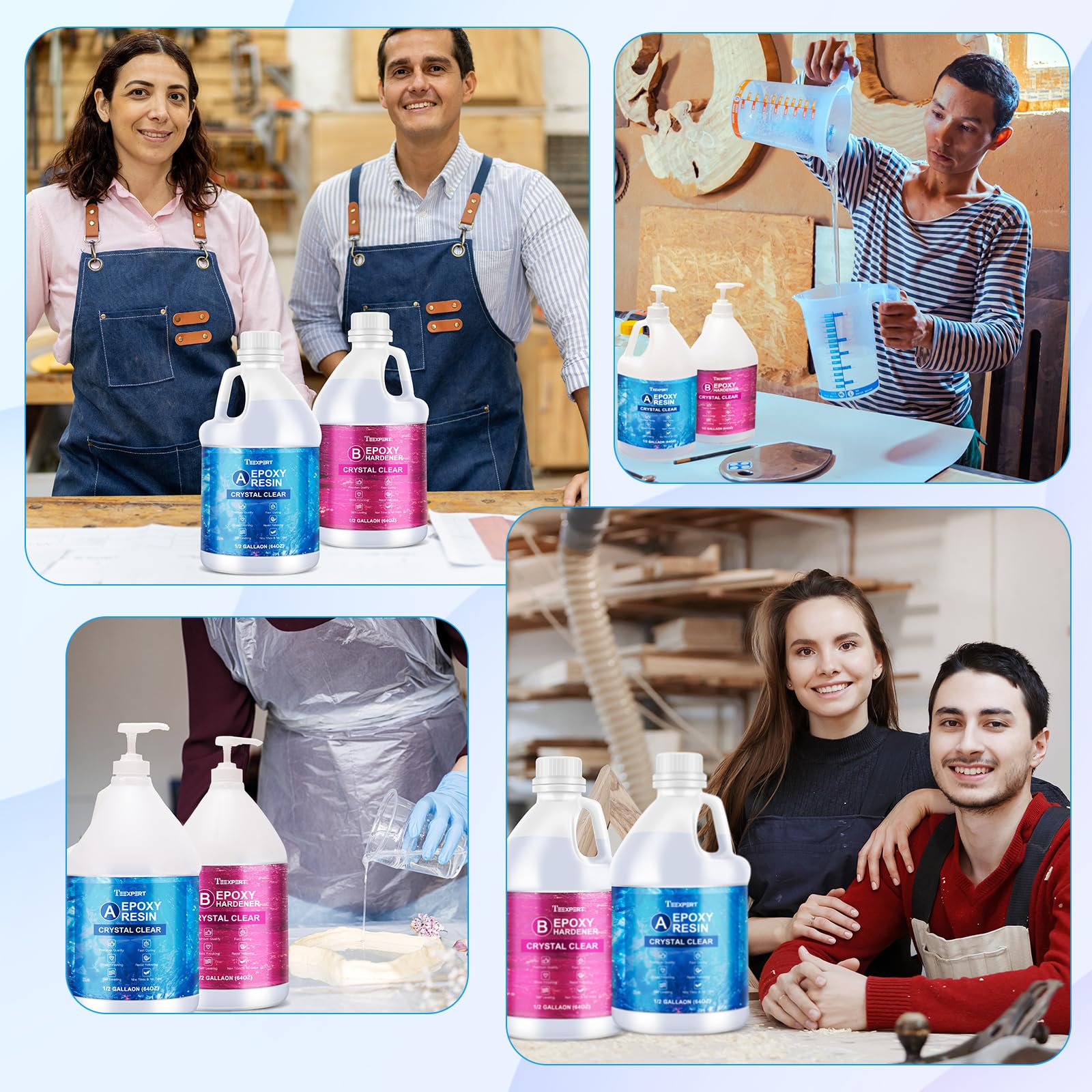 Teexpert epoxy finish delivers UV resistance and lasting shine.