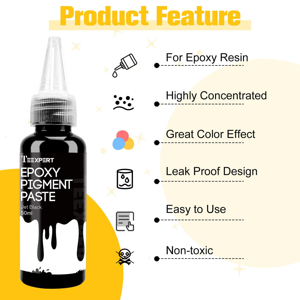 Teexpert Pigment Paste yellow dye brightens geometric resin patterns