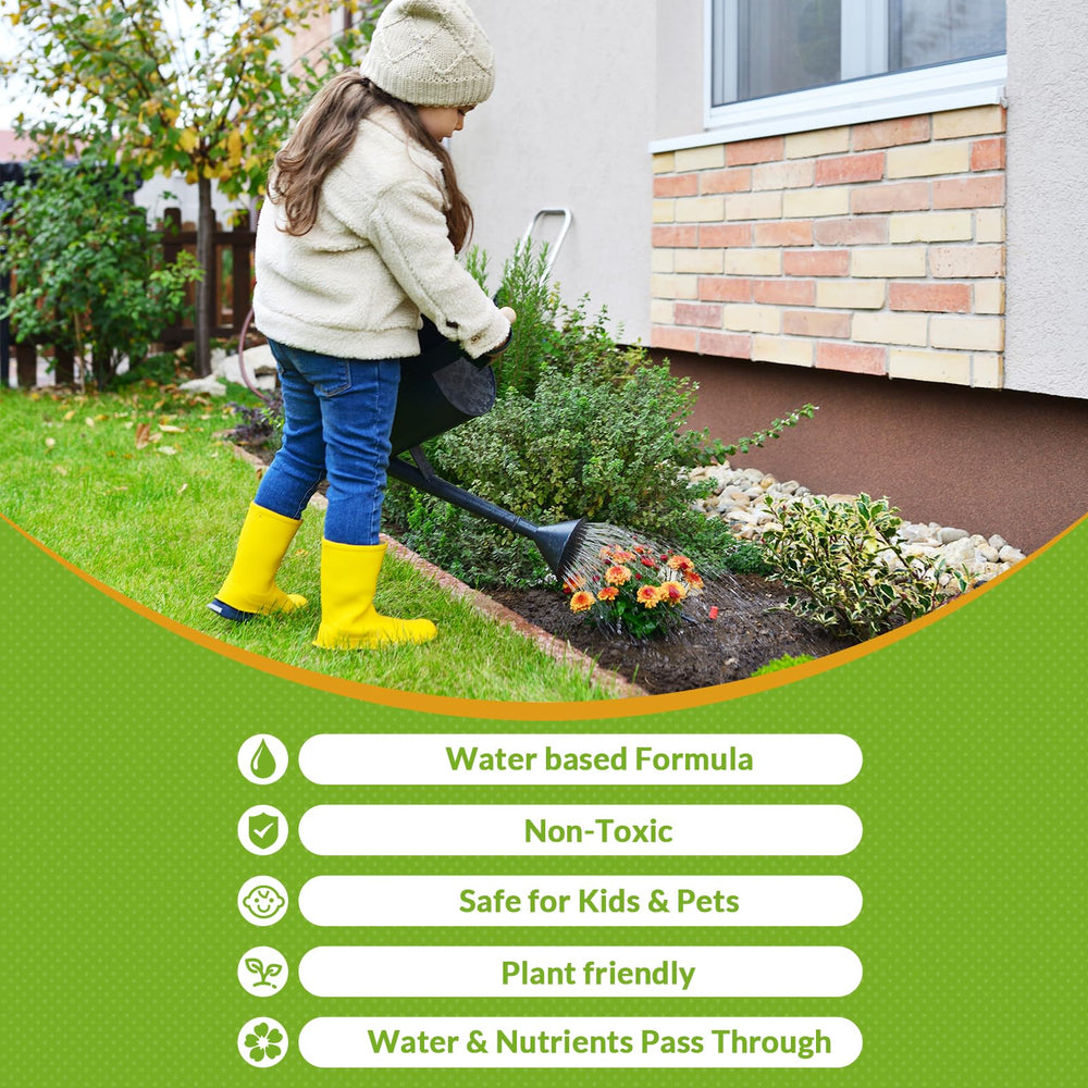 Teexpert rain-washout prevention glue keeps mulch and rocks in place during rain