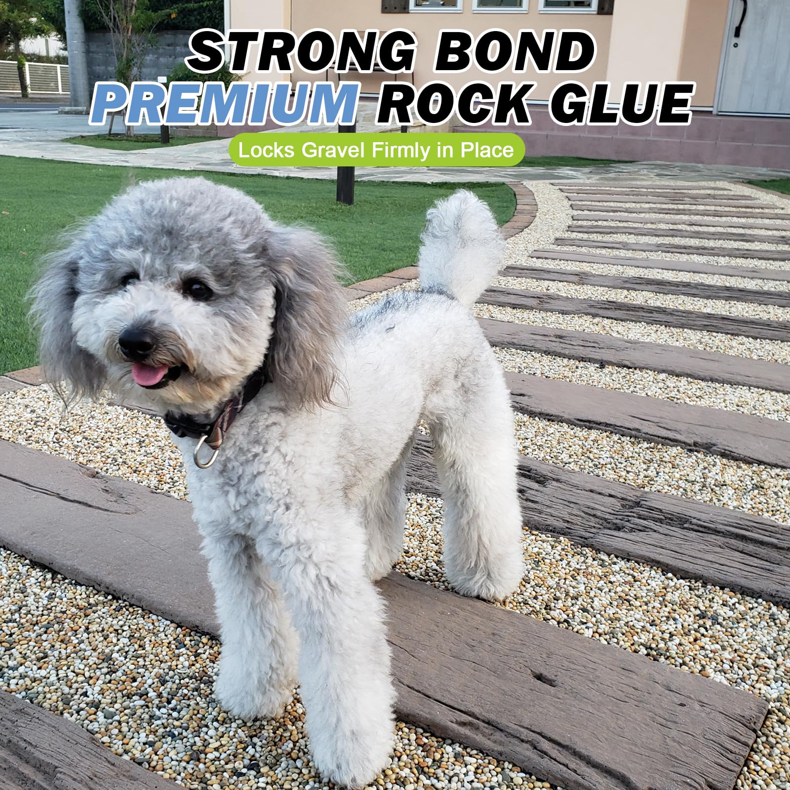 Teexpert river rock glue provides weather-resistant bonding for stones.