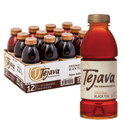 Tejava Original unsweetened iced tea bottles in a 12-pack offer calorie-free refreshment