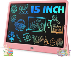 TEKFUN 15-inch pink LCD writing tablet for mess-free doodling and notes.