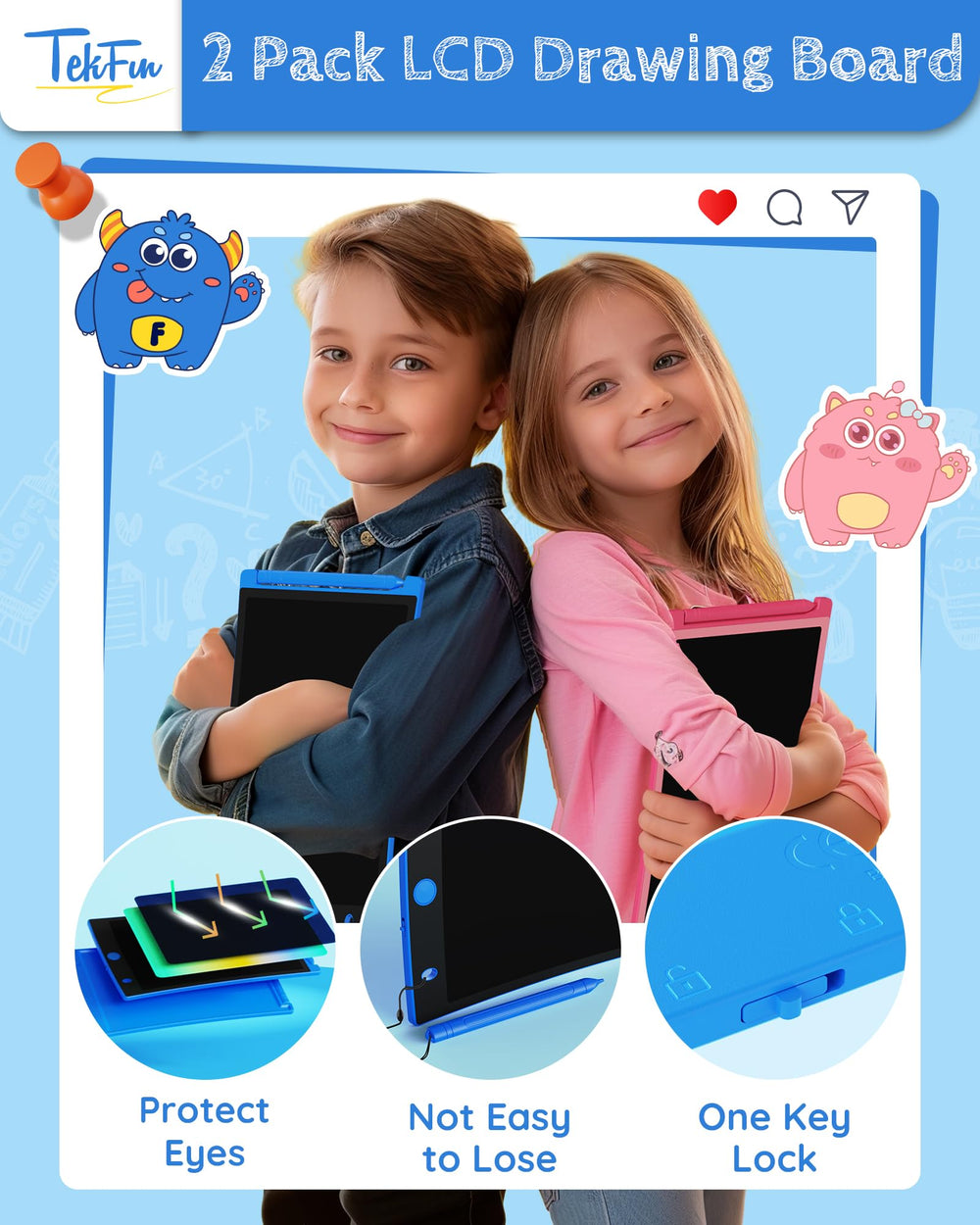 TEKFUN eco-friendly LCD toy saves paper while sparking creativity.