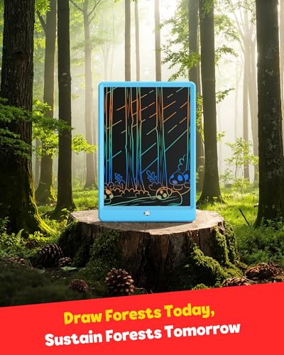 TEKFUN 10-inch doodle board supports quiet, screen-free play anywhere.