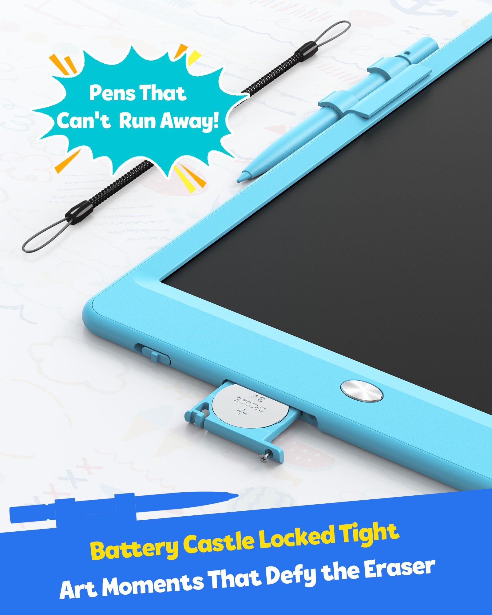TEKFUN LCD writing tablet eye-protection screen offers comfortable viewing.