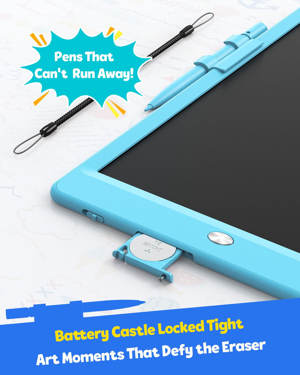 TEKFUN LCD writing tablet eye-protection screen offers comfortable viewing.