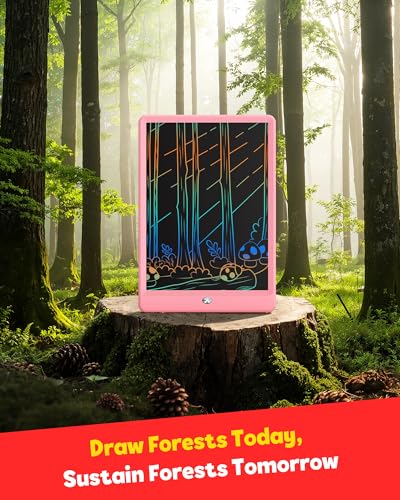 TEKFUN pink LCD writing tablet gift-ready packaging for kids