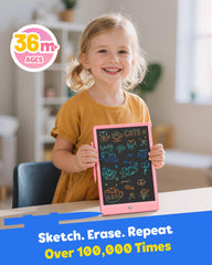 TEKFUN pink LCD writing tablet stylus close-up for precise lines