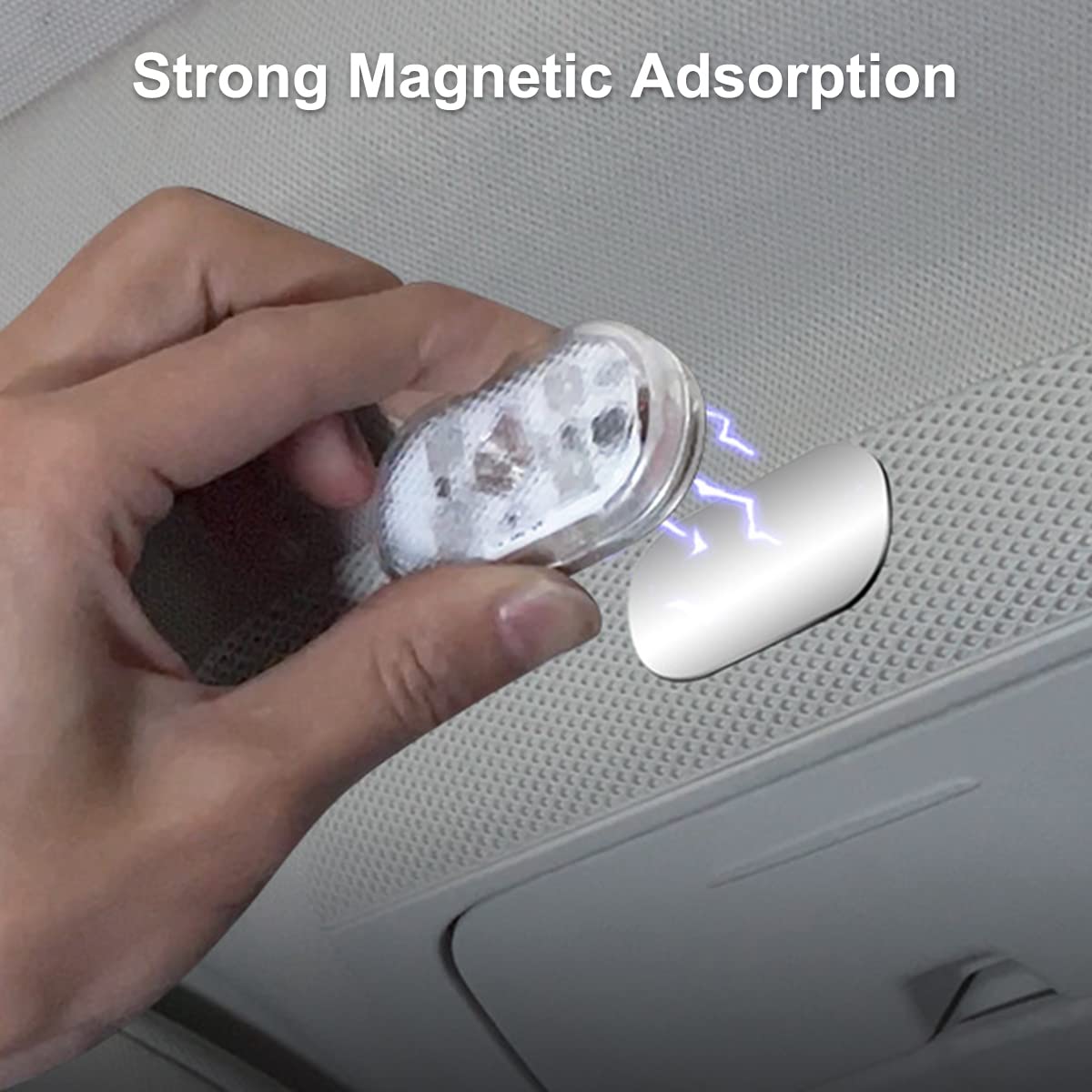 TEKSHINNY portable wireless car night light for quick setup.