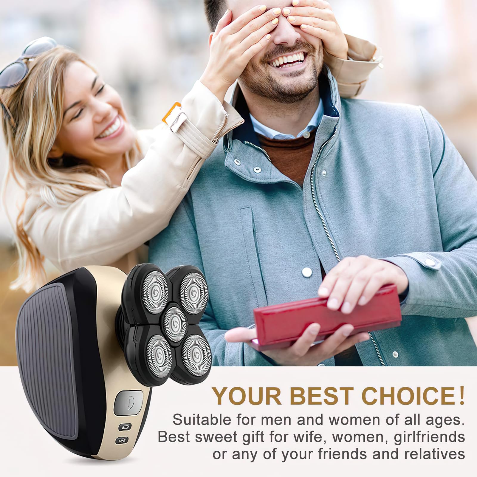 Telfun ergonomic-handle shaver sits comfortably in hand for extended use.