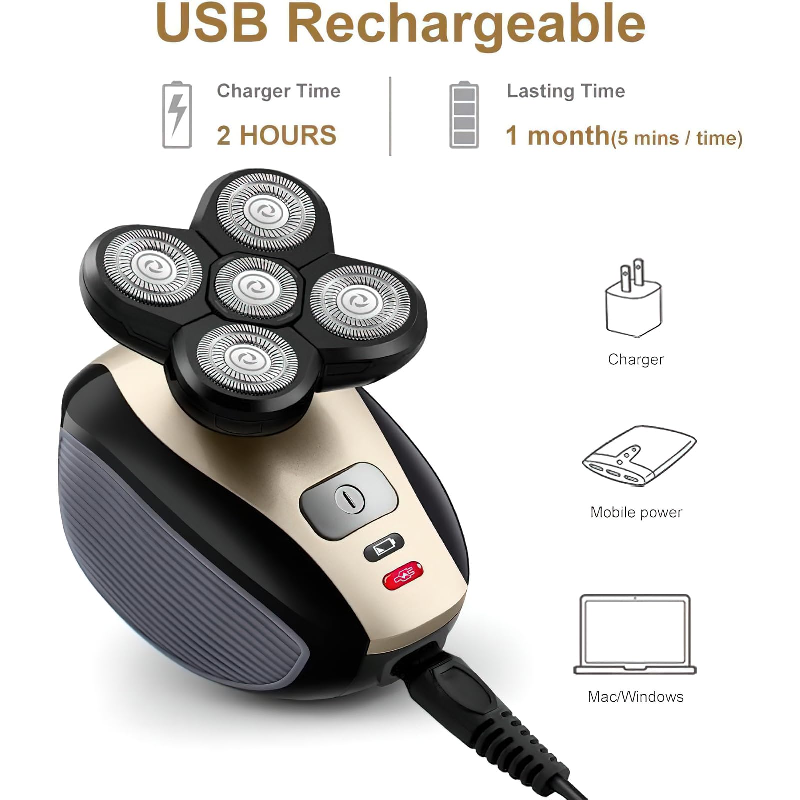 Telfun hair capture chamber demonstrates mess-free disposal after shaving.