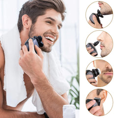 Telfun head shaver wet or dry shows versatility for shower or dry routines.