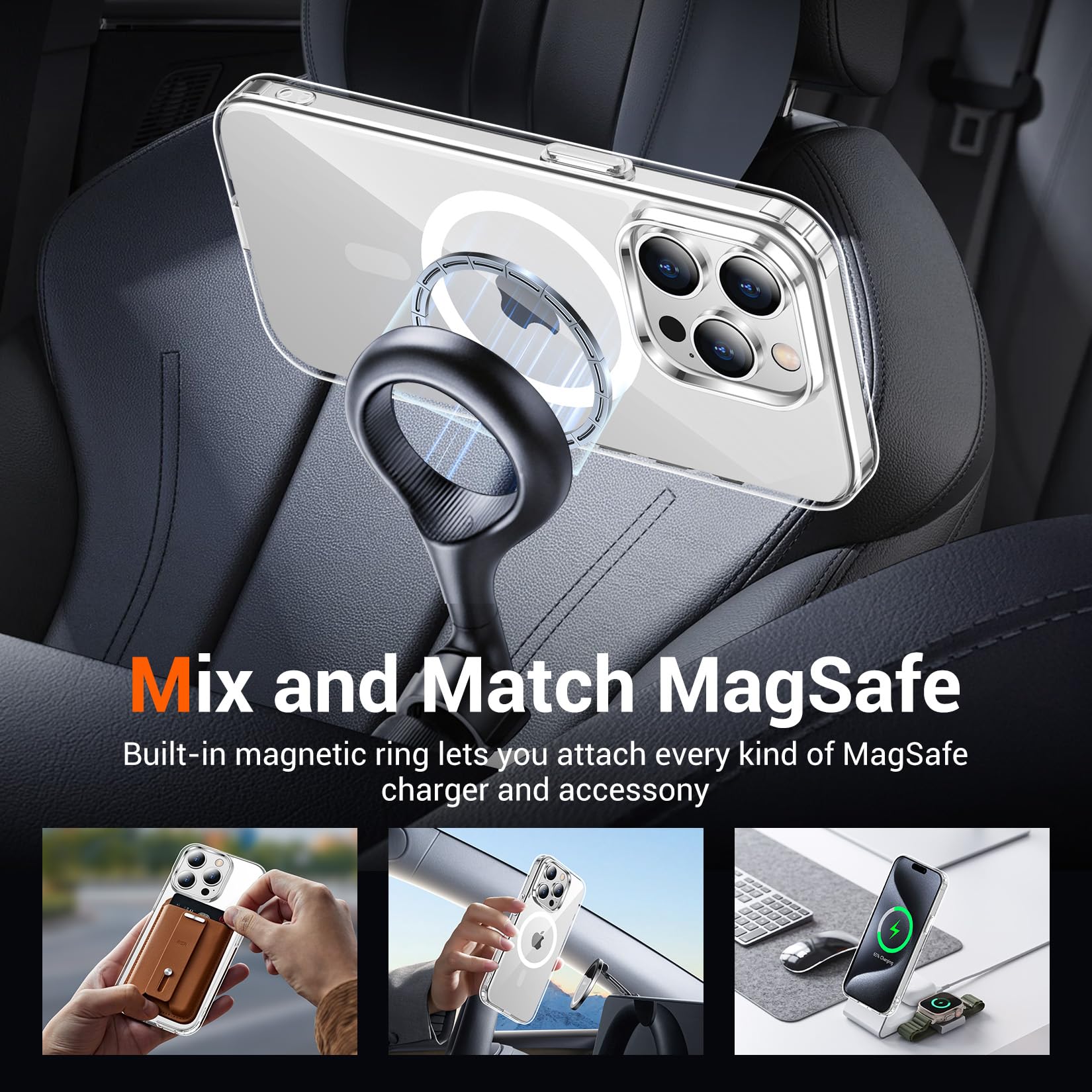 Temdan case with four bumpers delivering enhanced shock absorption for iPhone 15 Pro Max