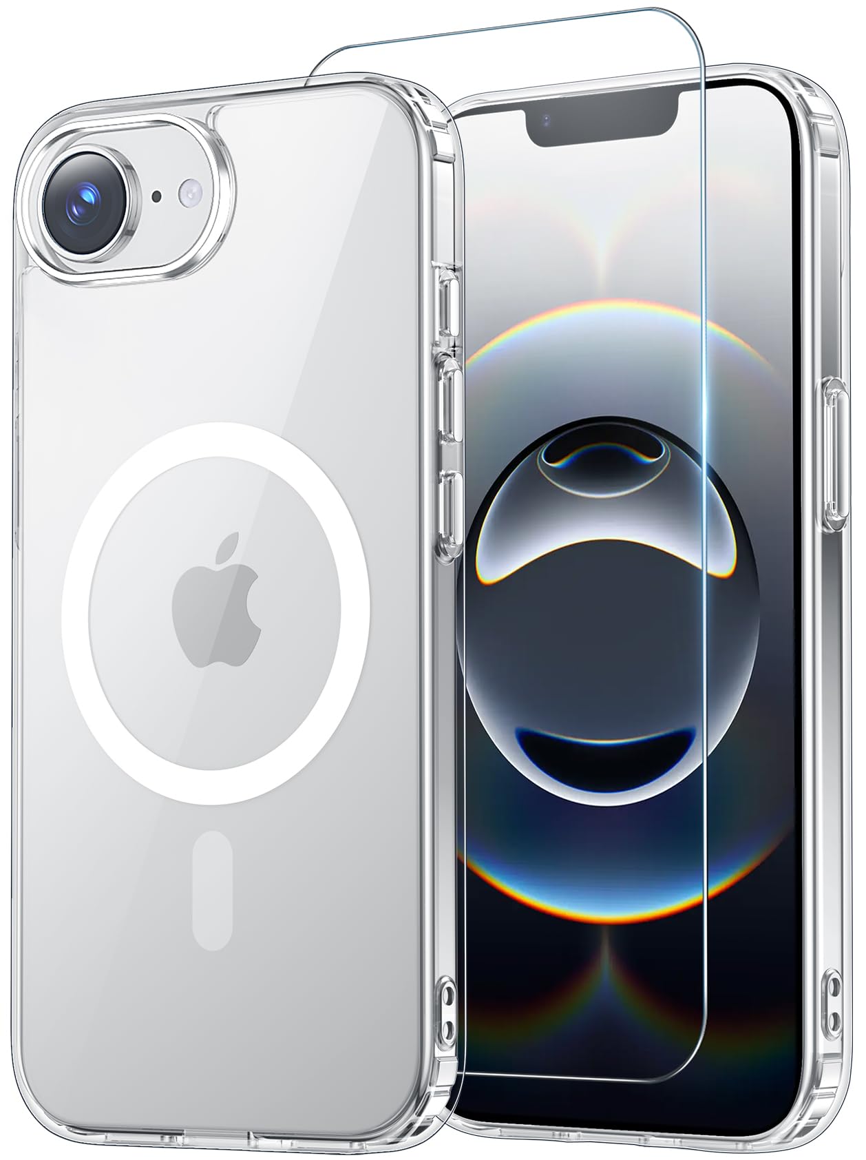 Temdan iPhone 16e case in clear finish protects against scratches and daily wear