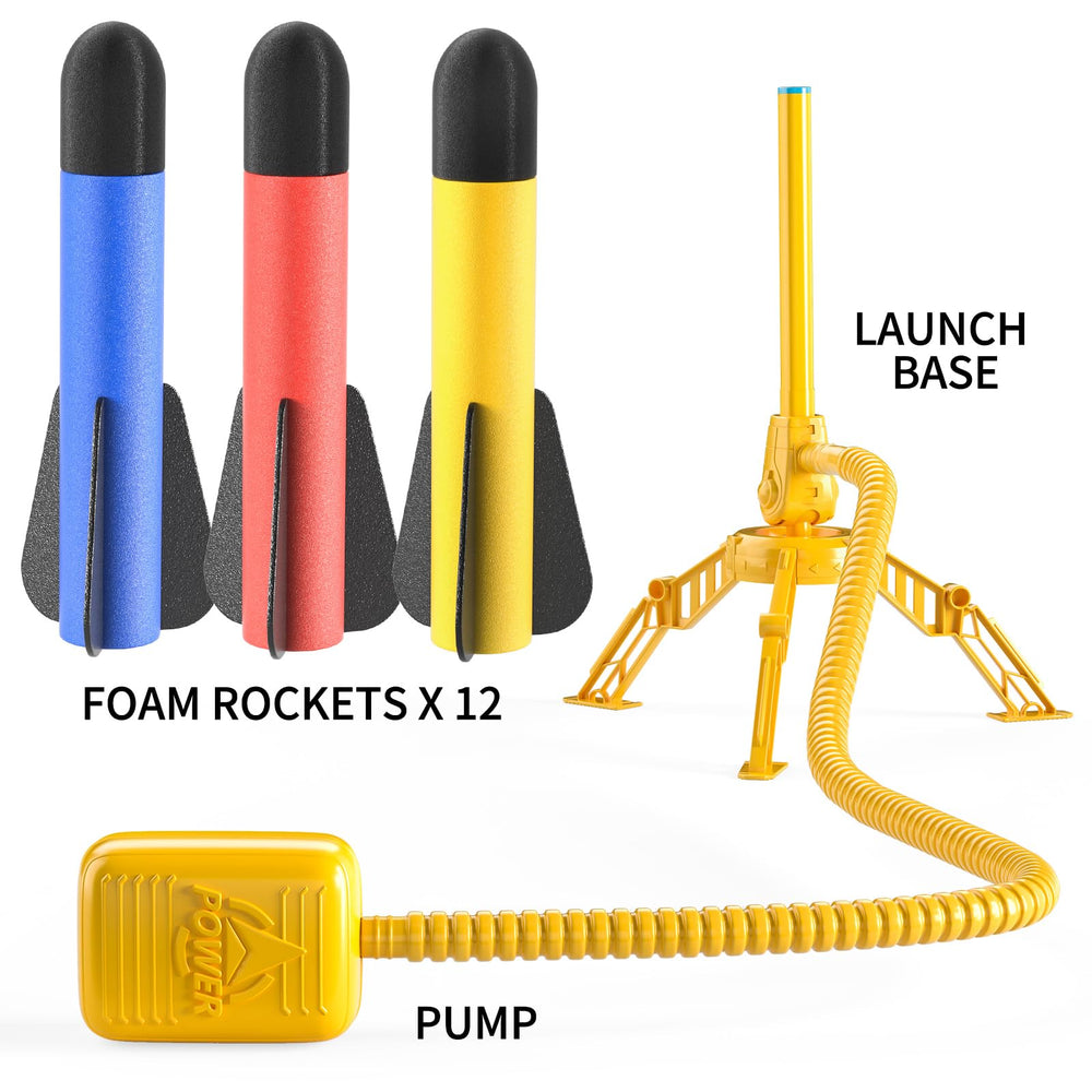 TEMI 100+ ft flight range captured during a backyard launch.