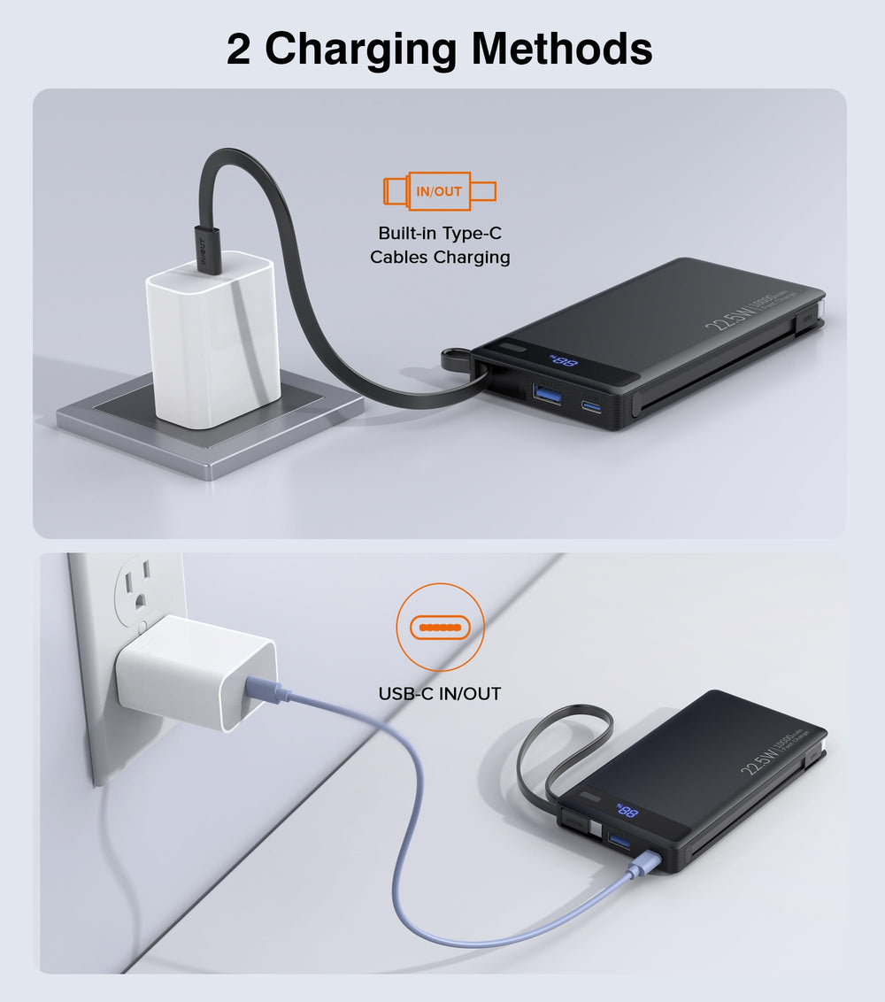 TEMINICE USB-C and USB-A ports for extensive device compatibility.