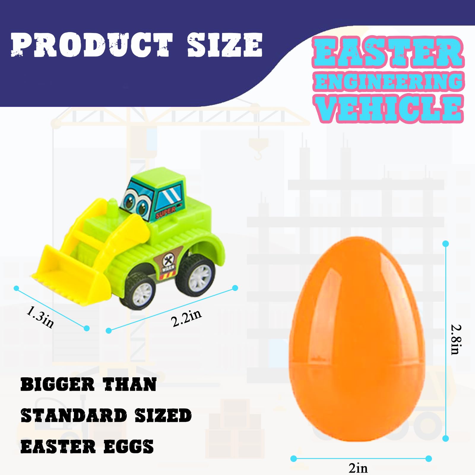 Close-up of a bright TEMOGU pull-back car designed for quick races and play.