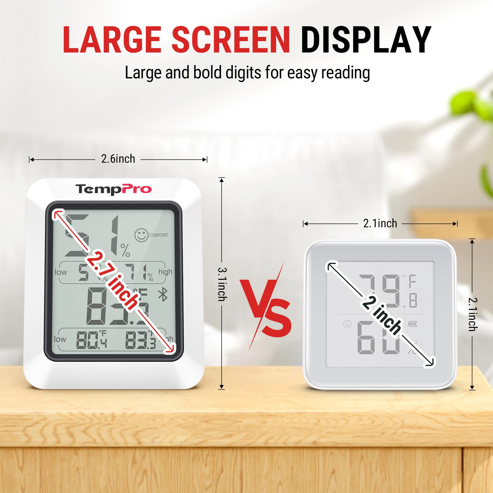 TempPro greenhouse monitor indicates precise climate tracking for plants.