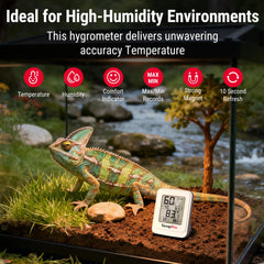 TempPro TP150 24-hour max/min readings track daily changes.
