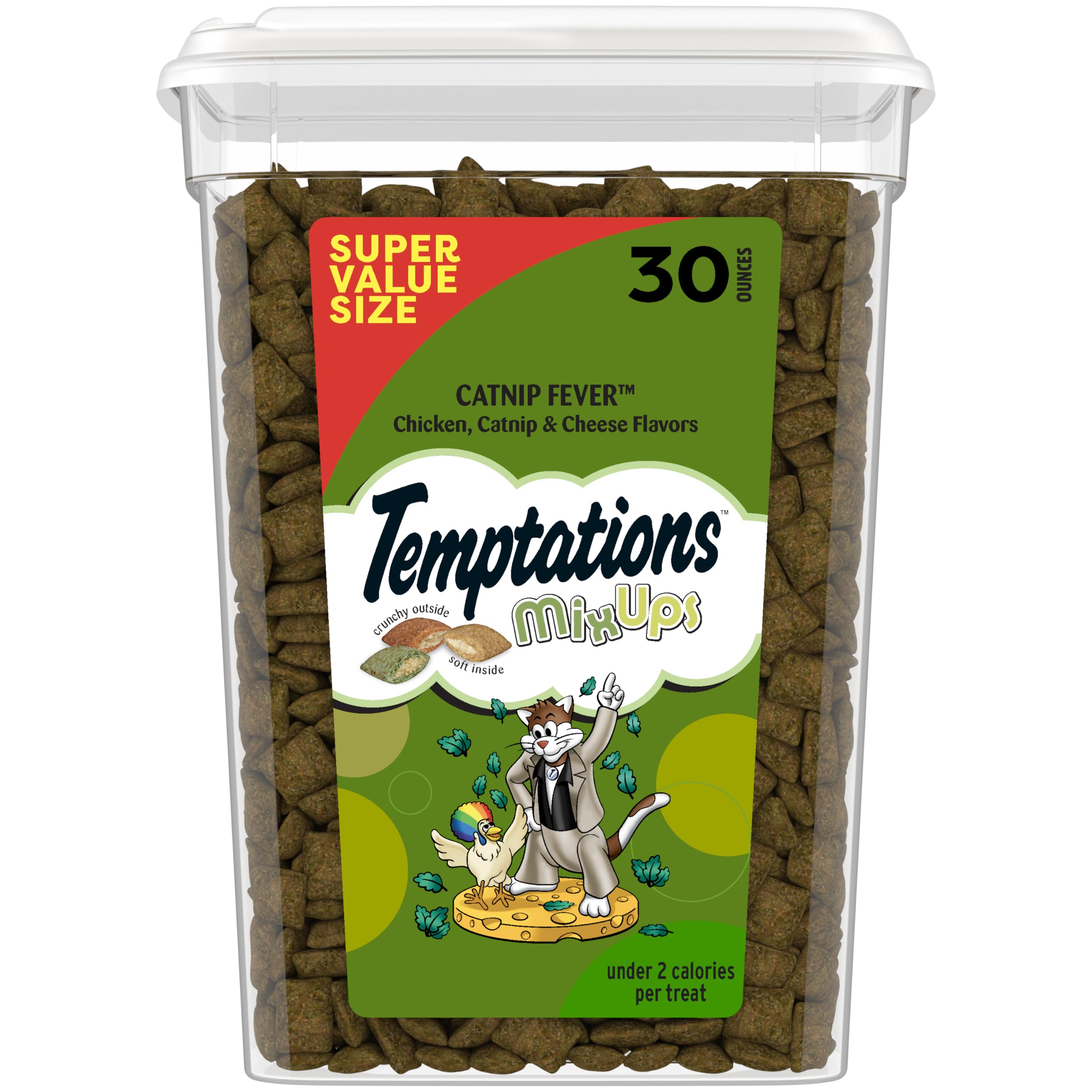 Temptations Catnip Fever treats with crunchy outside and soft inside texture for rewarding moments